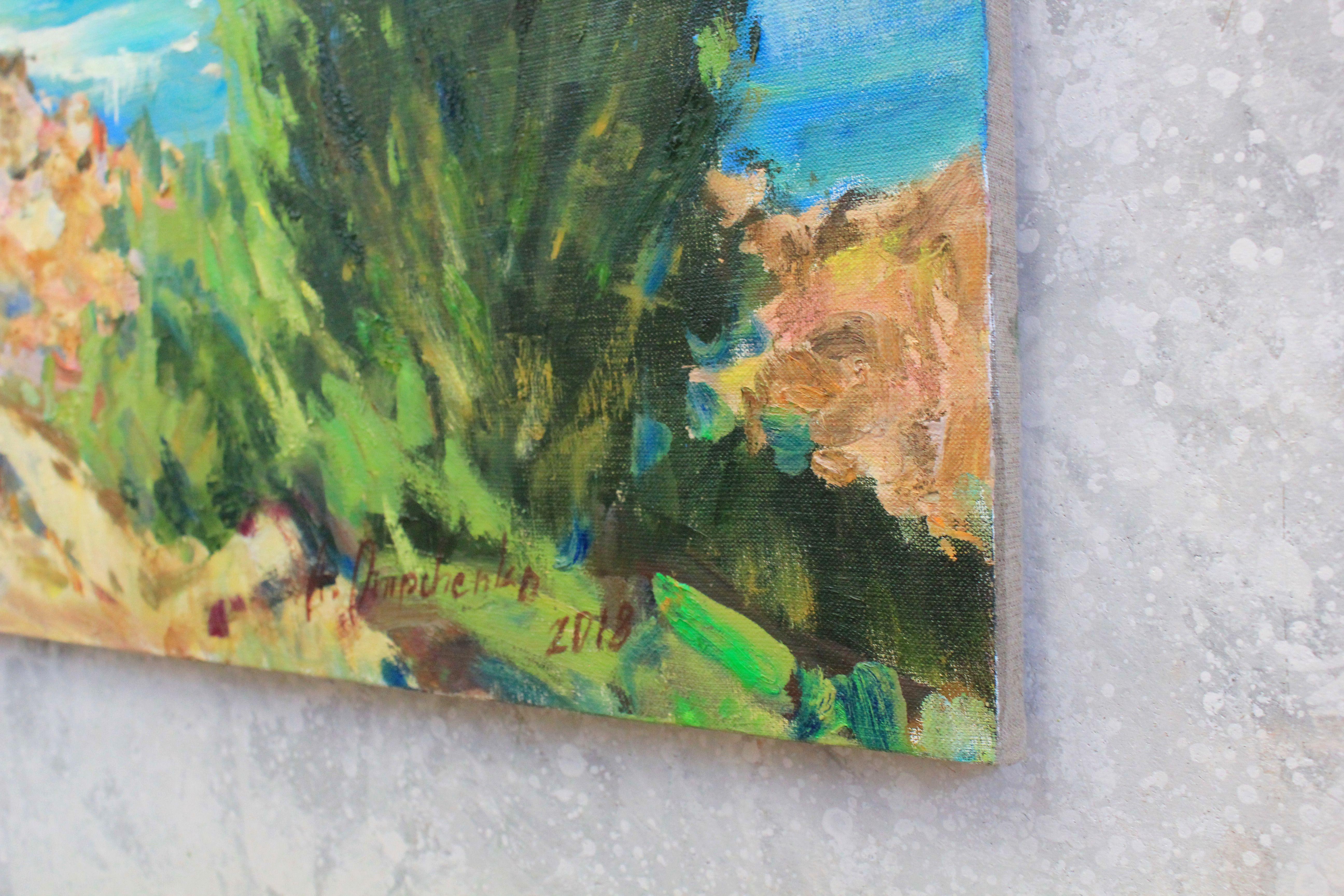 „Sommersonne“, Gemälde, Öl auf Leinwand im Angebot 1