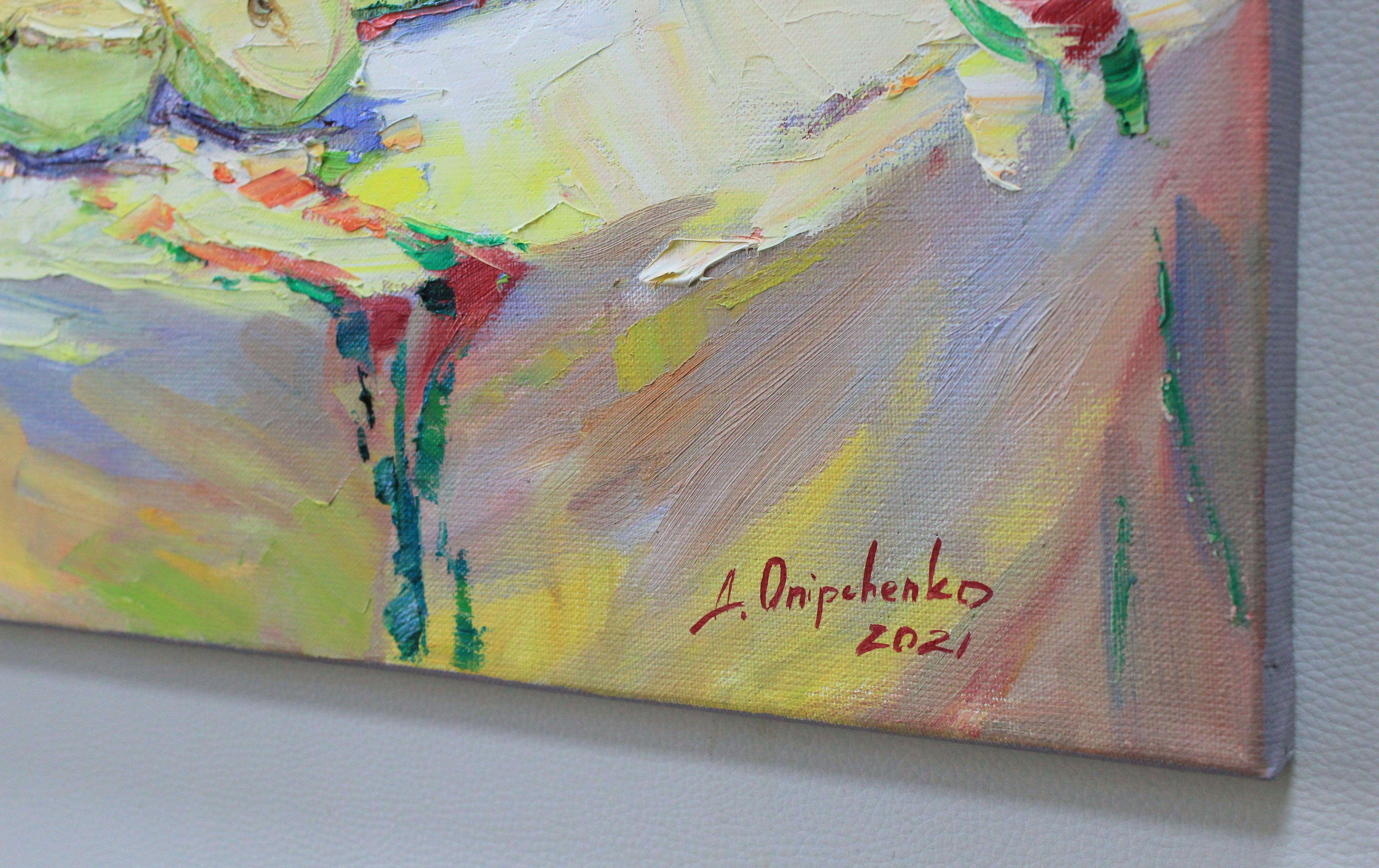Einzigartiges Original-Ölgemälde der ukrainischen Künstlerin Alisa Onipchenko-Cherniakovska - Leinwandgemälde aufgespannt und aufhängefertig (NICHT GERahmt. Die Seiten sind mit Acryl bemalt. Sie können das Gemälde ohne Rahmen hängen.) - Gemälde