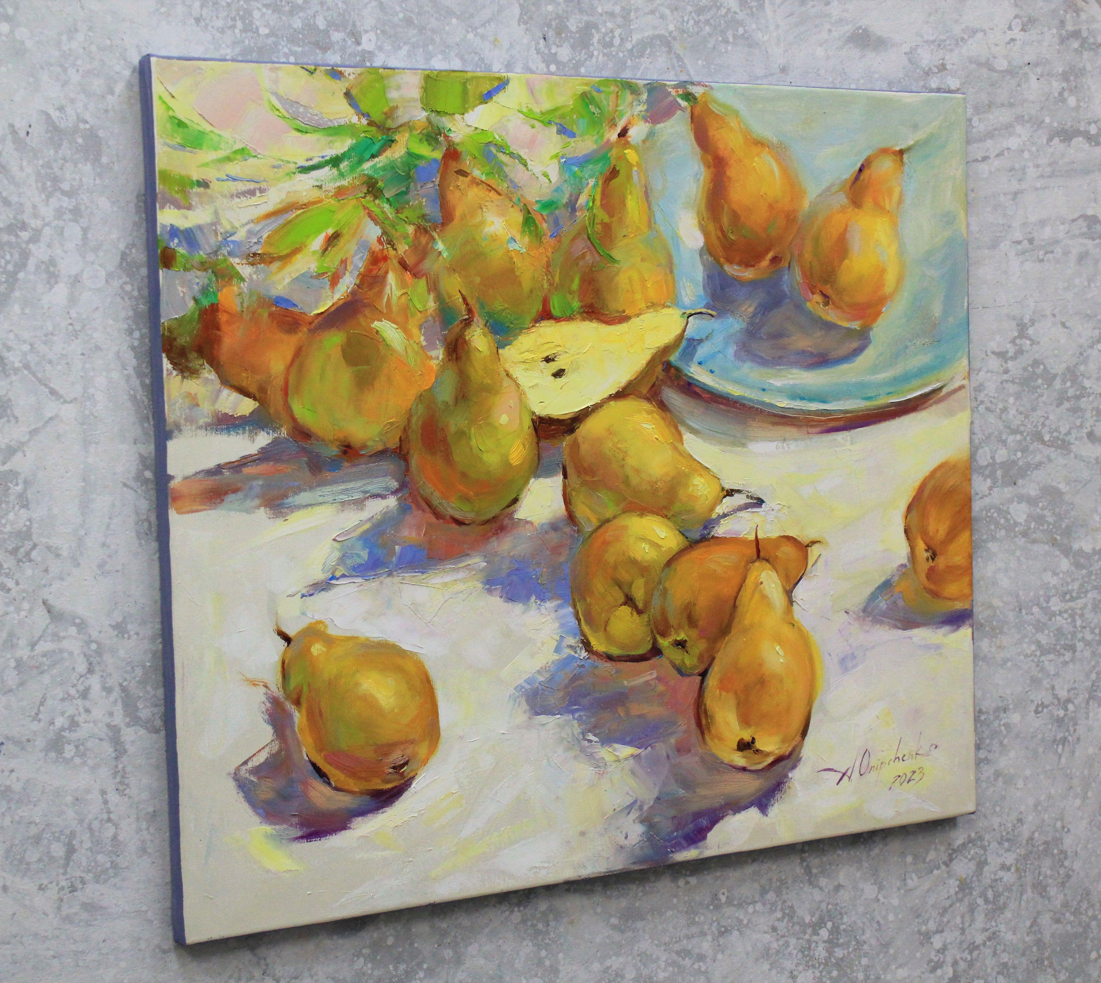 „Sweet pears“, Gemälde, Öl auf Leinwand (Impressionismus), Painting, von Alisa Onipchenko-Cherniakovska