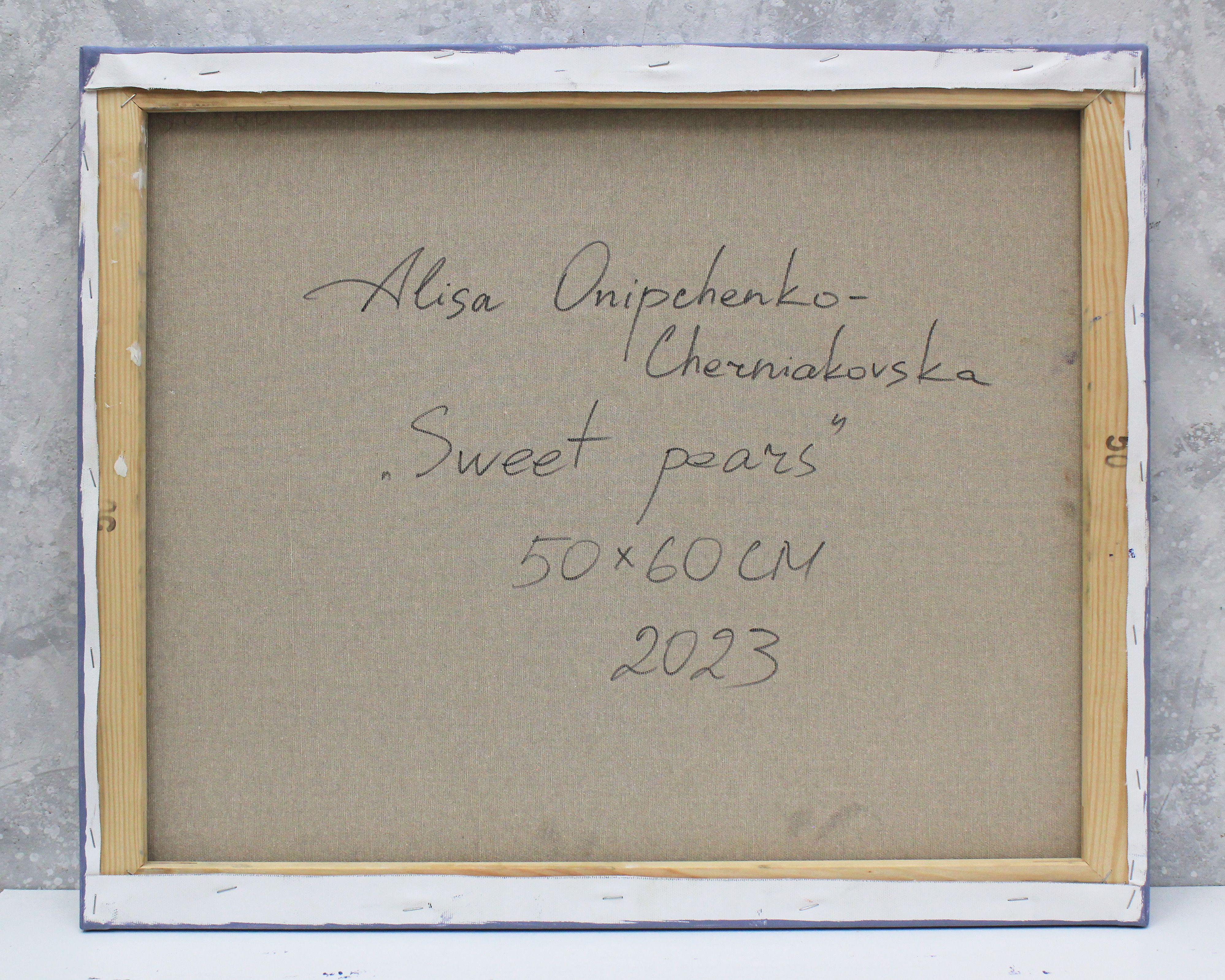 „Sweet pears“, Gemälde, Öl auf Leinwand im Angebot 2