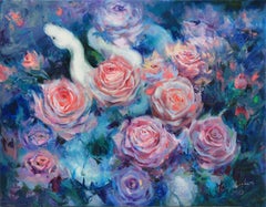 "The Mystery of Roses", Painting, Oil on Canvas