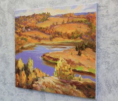 "Warm autumn", Painting, Oil on Canvas