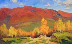 "Warm autumn ", Painting, Oil on Canvas