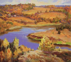"Warm autumn", Painting, Oil on Canvas