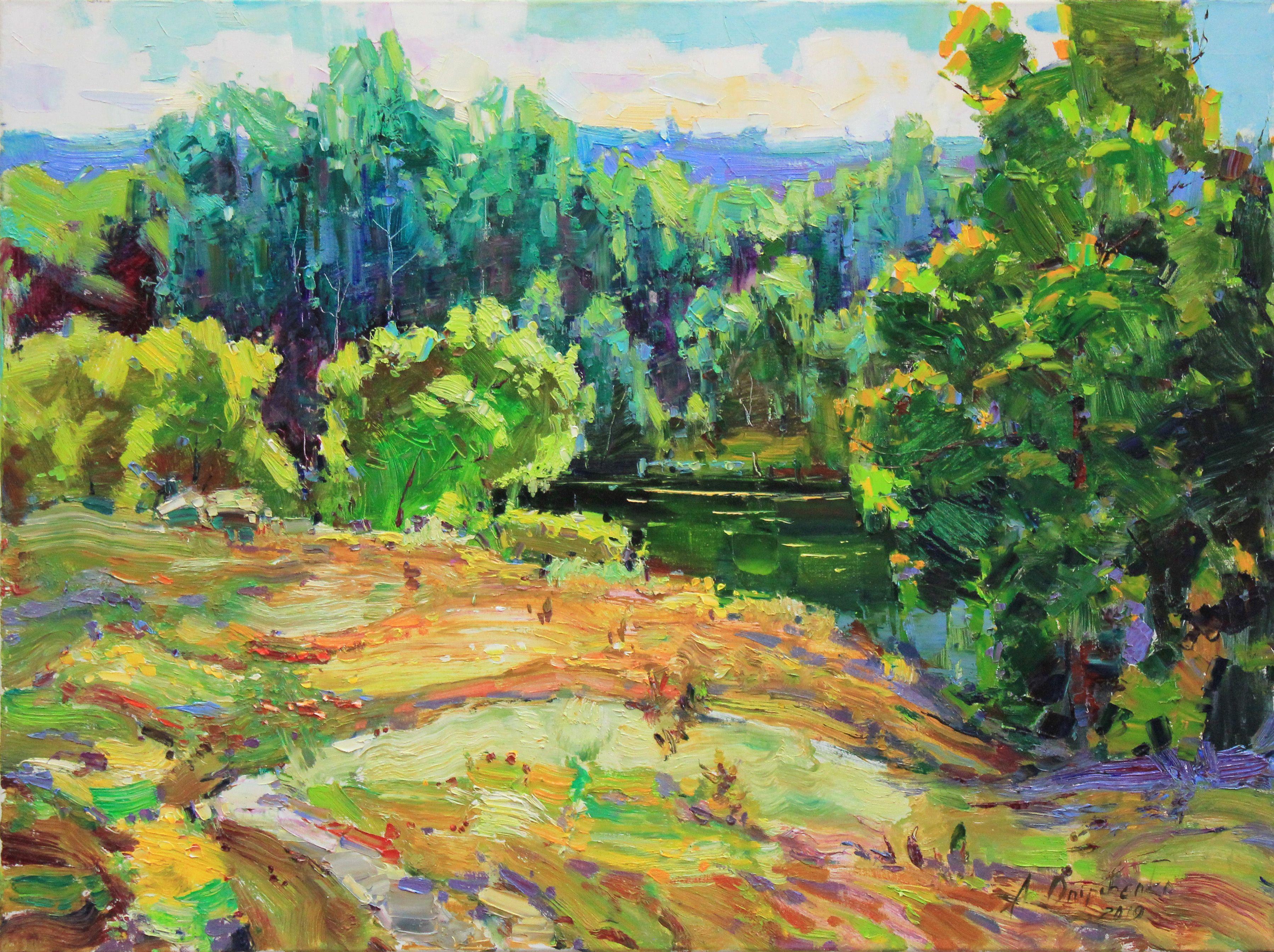 "Estate calda", Pittura, Olio su tela - Painting di Alisa Onipchenko-Cherniakovska