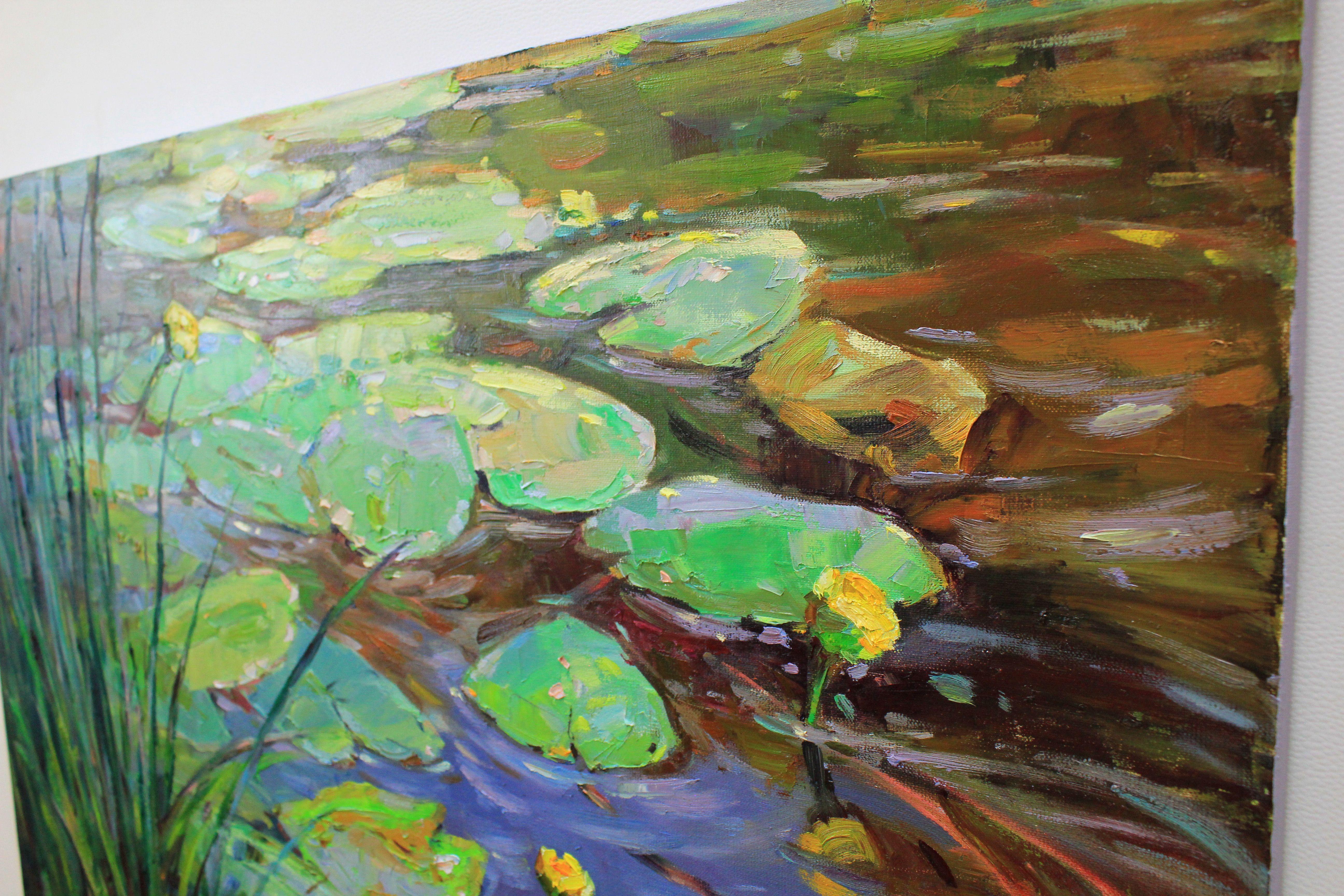 Water lilies, Painting, Oil on Canvas For Sale 1