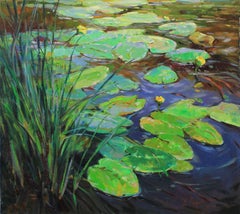 Water lilies, Painting, Oil on Canvas