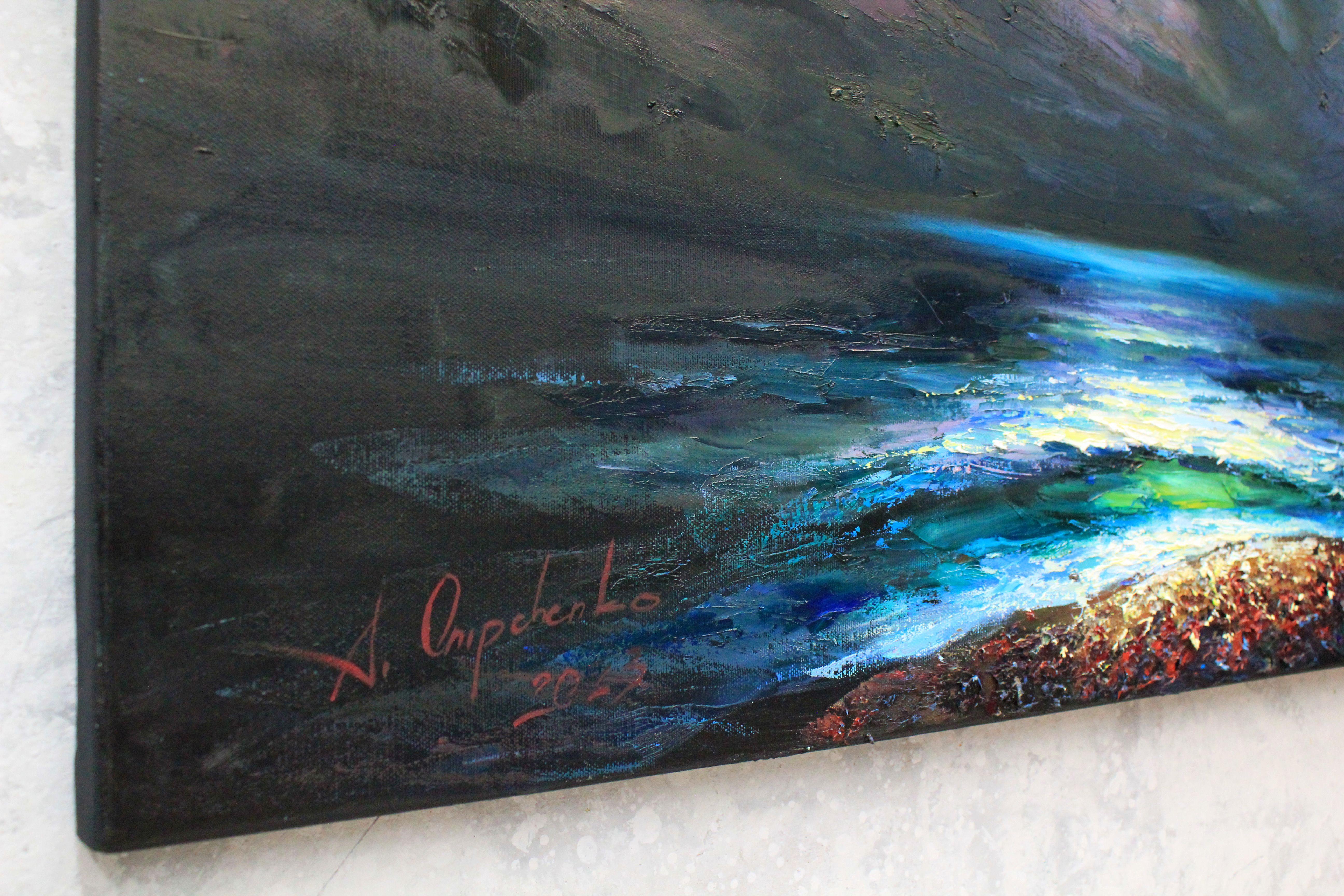 „Wings of the night“, Gemälde, Öl auf Leinwand im Angebot 1