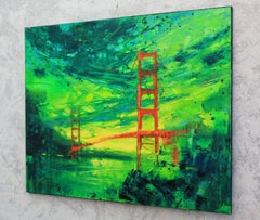 World in green. San Francisco, Painting, Oil on Canvas