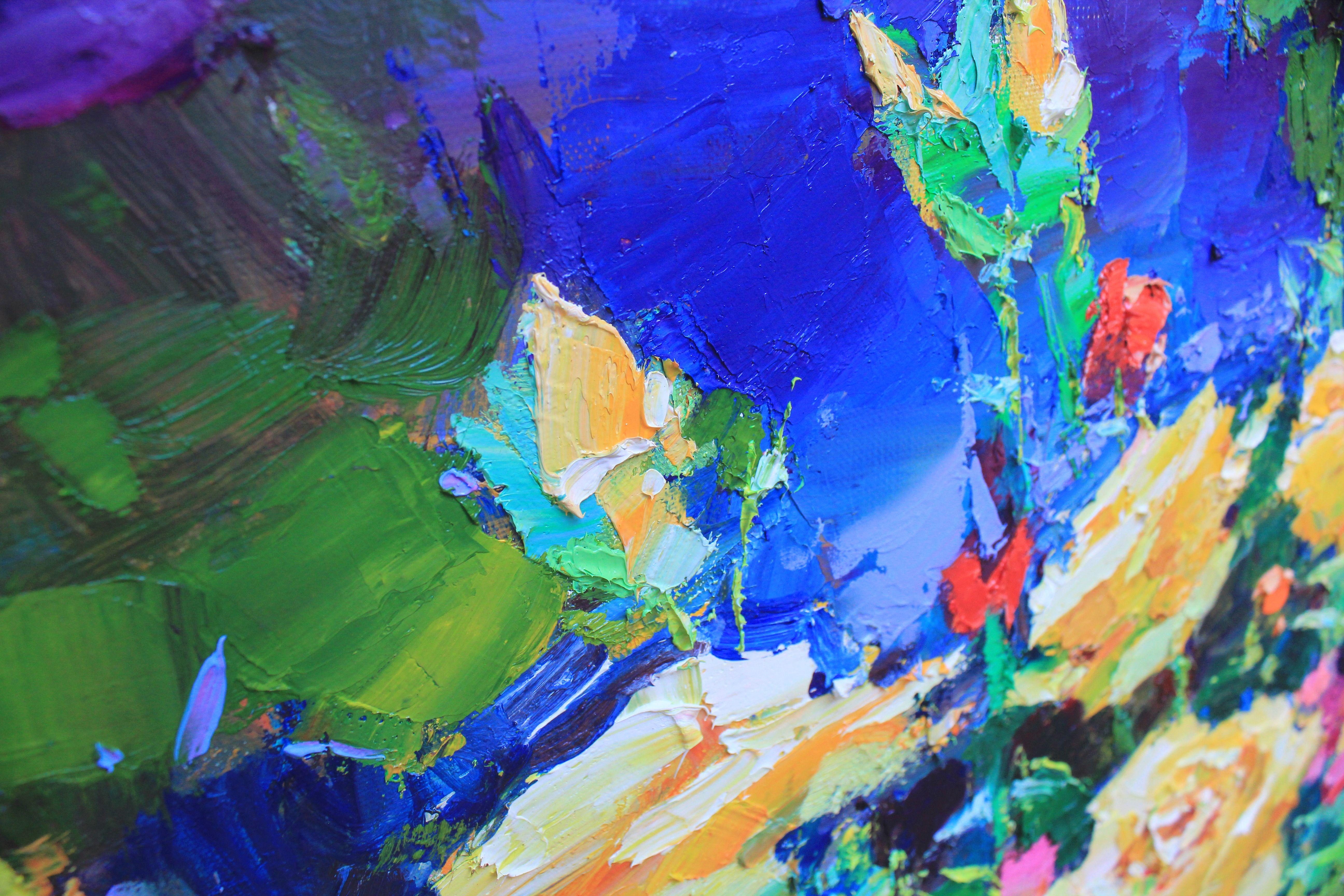 Einzigartiges Original-Ölgemälde der ukrainischen Künstlerin Alisa Onipchenko-Cherniakovska - Leinwandgemälde aufgespannt und aufhängefertig (NICHT GERahmt. Die Seiten sind mit Acryl bemalt. Sie können das Gemälde ohne Rahmen hängen.) - Gemälde