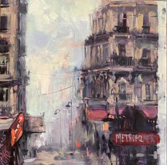 Paris, by Alise Medina. Oil on canvas, 30x30 cm. Signed