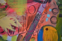 GREAT EXPECTATIONS original signed canvas charcoal acrylic paint gold leaf oil