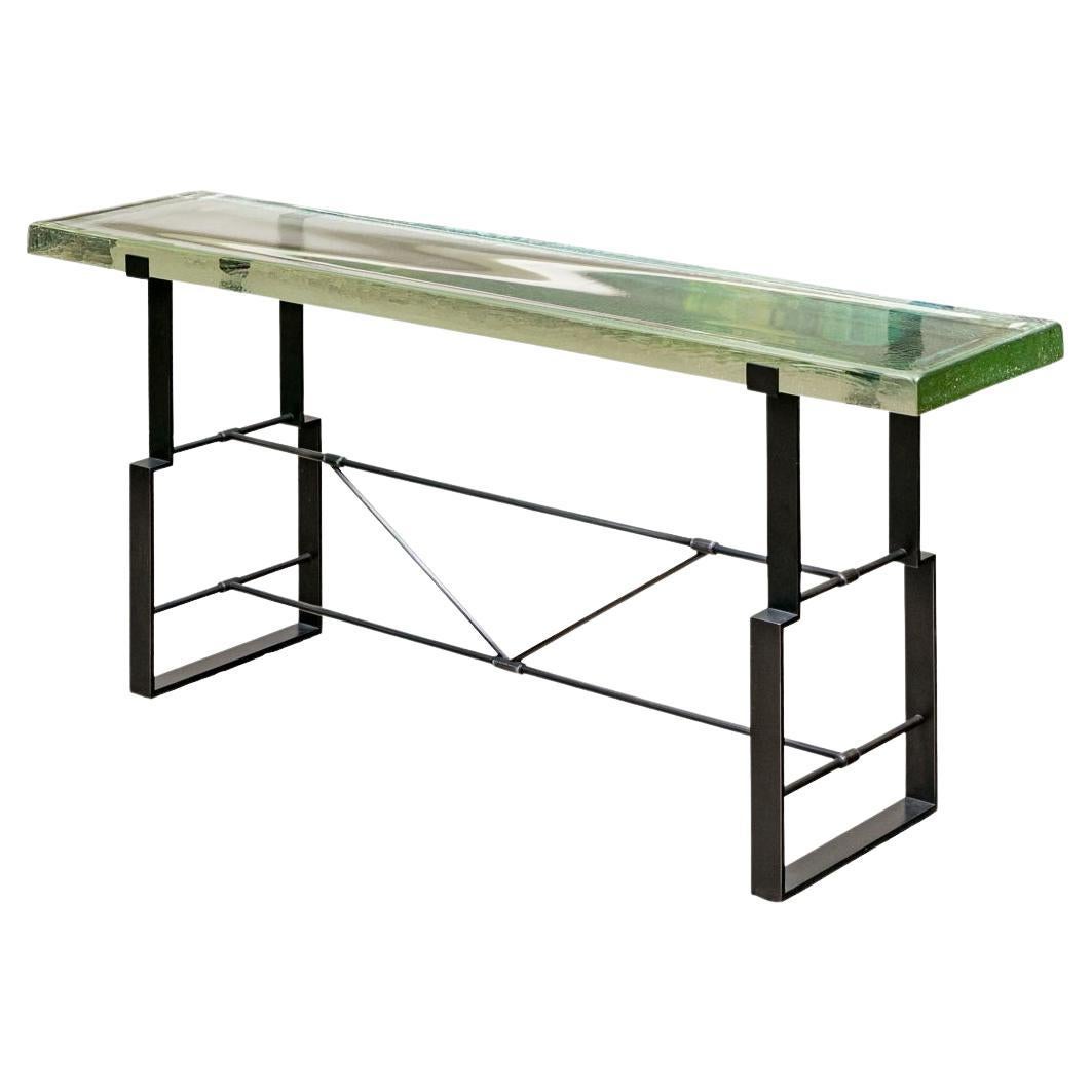 Alison Berger Glassworks Art Glass Console Table For Holly Hunt