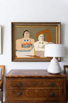 Large Contemporary Figurative Painting of Women on Canvas