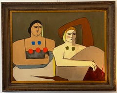 Large Contemporary Figurative Painting of Women on Canvas