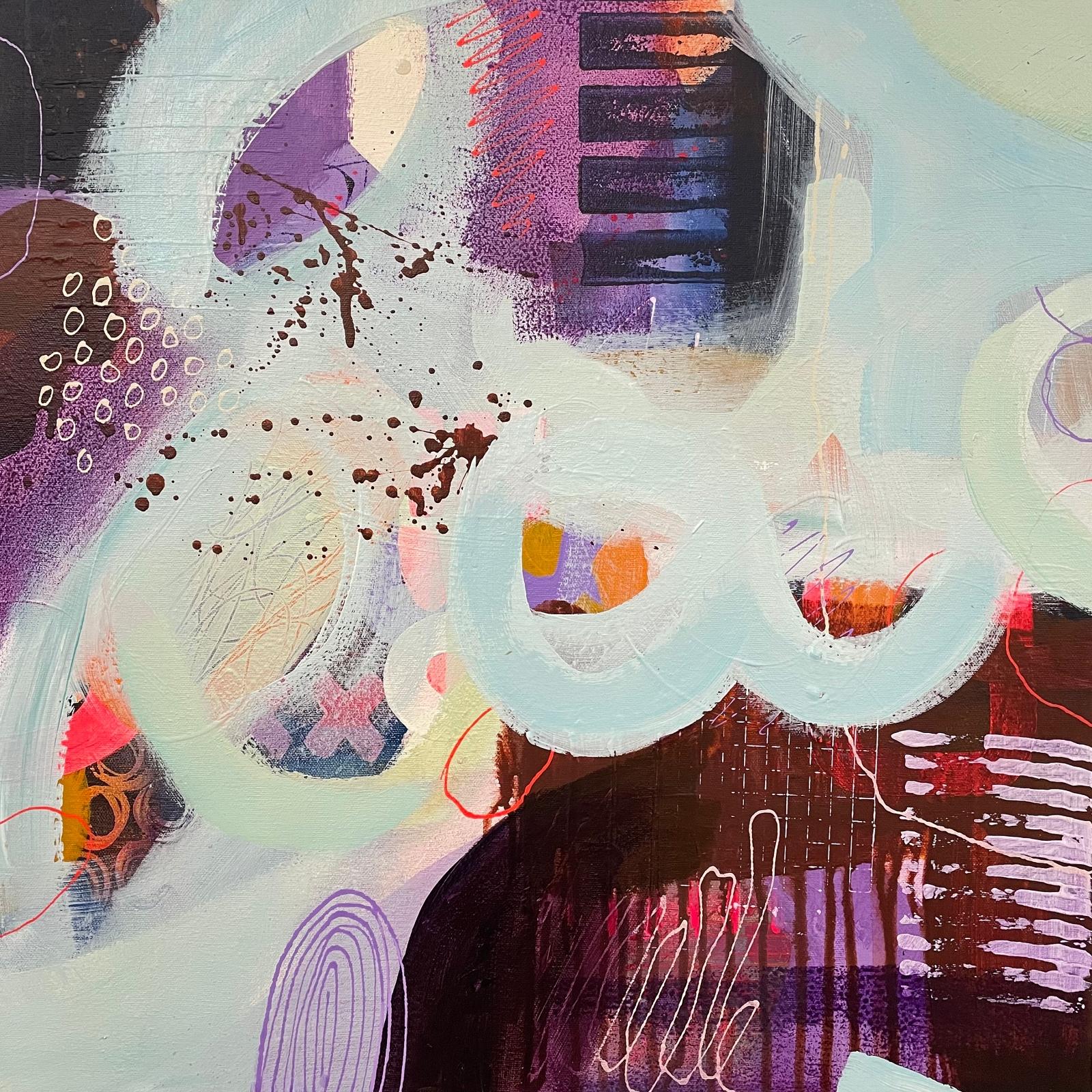 Alison Gilbert  Abstract Painting – Wild Ride von Alison Gilbert, Landschaftsgemälde, urbane Kunst, zeitgenössische Kunst