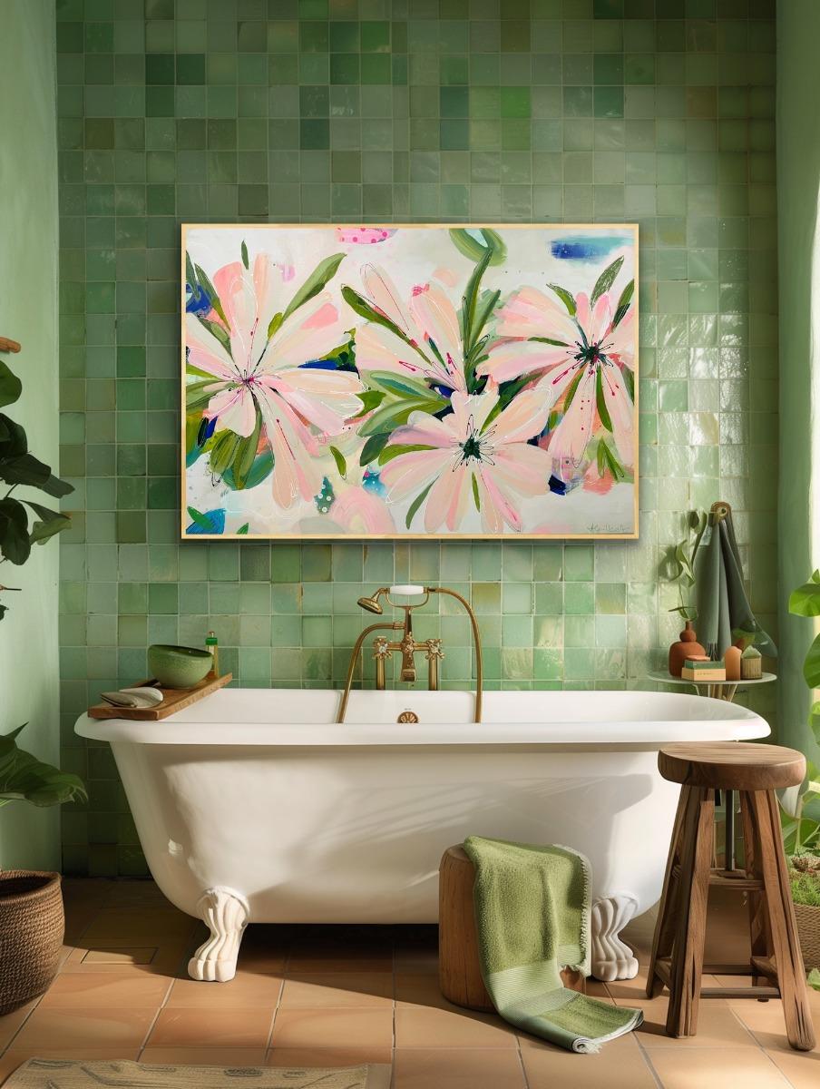 Bellini Blooms - Abstract Painting by Alison Gilbert