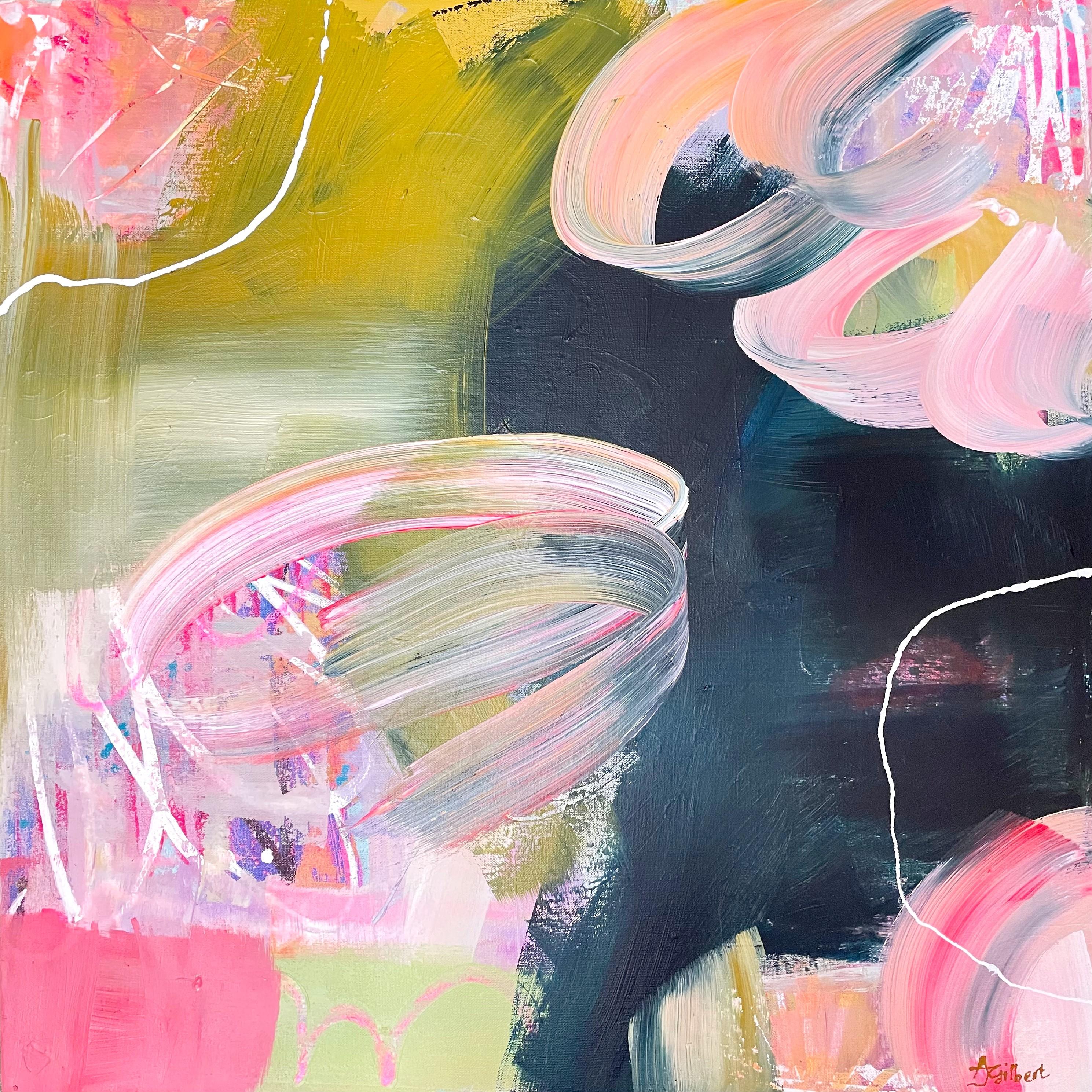 Bubblegum, original painting, abstract painting, acrylic, contemporary