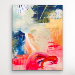 Red Moon Rising, original painting, abstract painting, acrylic