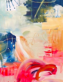 Red Moon Rising, original painting, abstract painting, acrylic