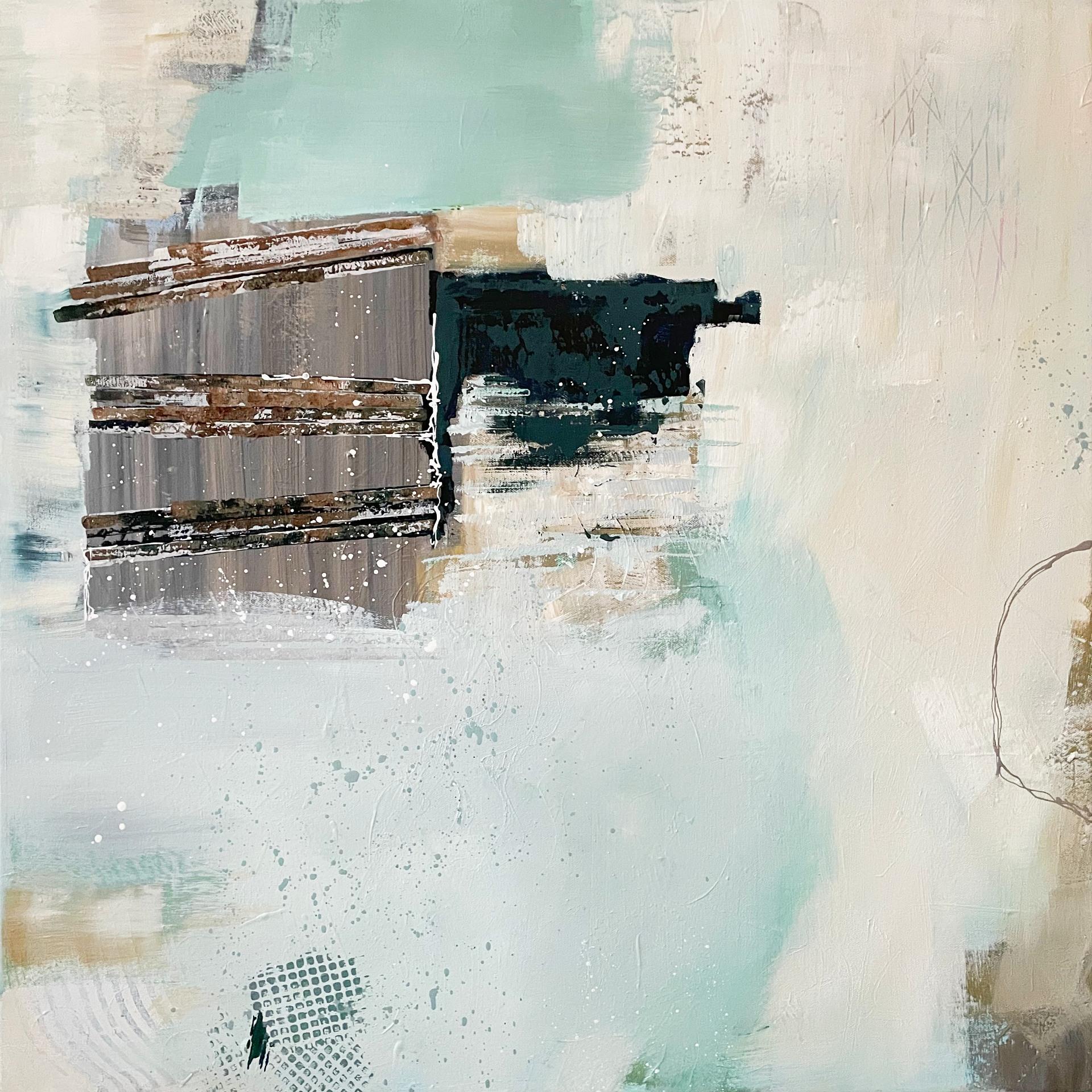Seafoam's echo, original painting, abstract painting, acrylic, contemporary