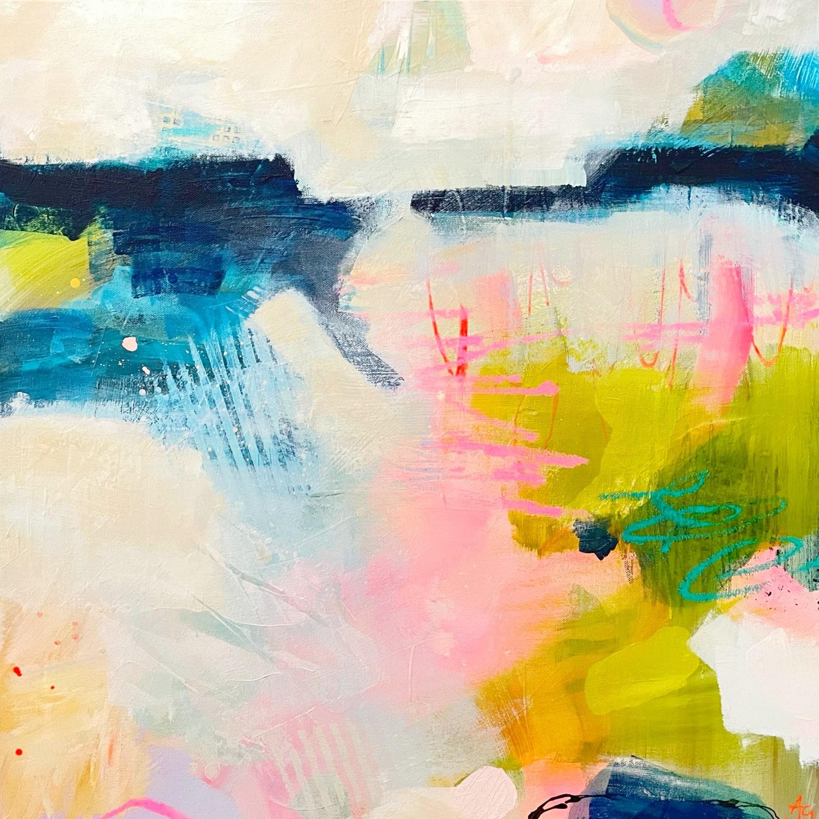 Shepherd's Delight, original painting, abstract painting, acrylic - Painting by Alison Gilbert