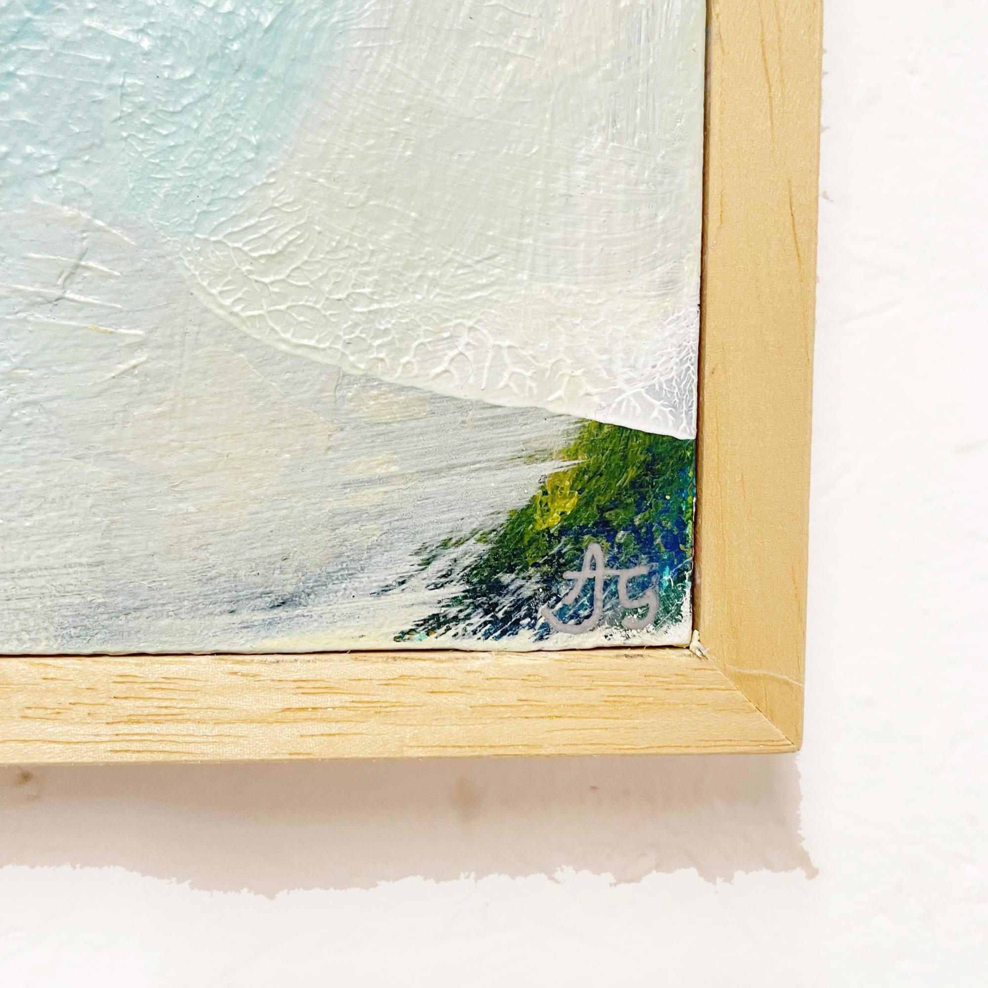 Tide's Turn, Vibrant Seascape Painting, Bold Abstract Artwork, Framed Art For Sale 2