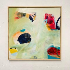 Darunter, Originalgemälde, abstrakte Kunst, farbenfrohe Kunst, Impressionismus