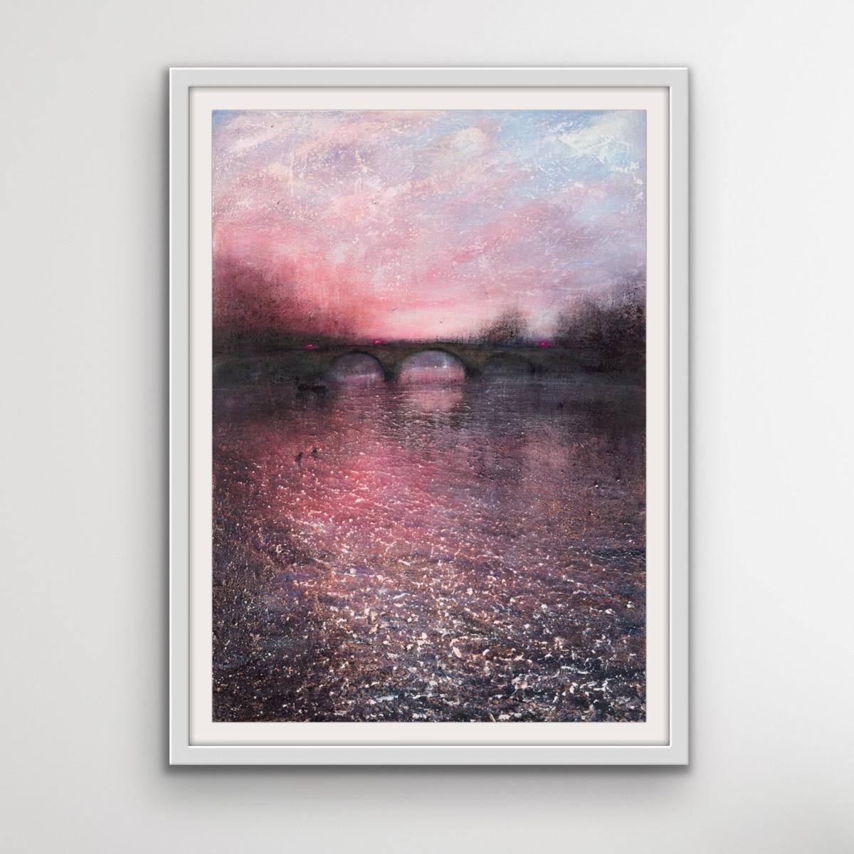 Richmond Morning, paysage urbain de Londres, architecture de Londres, peintures de ponts - Impressionnisme Painting par Alison Groom 