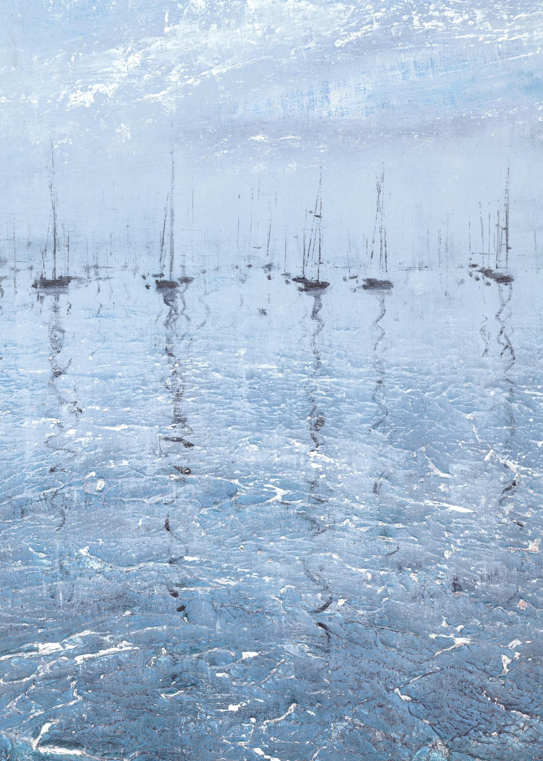 Alison Groom, Harbour Ripples, Peinture Coastal, Peintures de paysage originales en vente 1