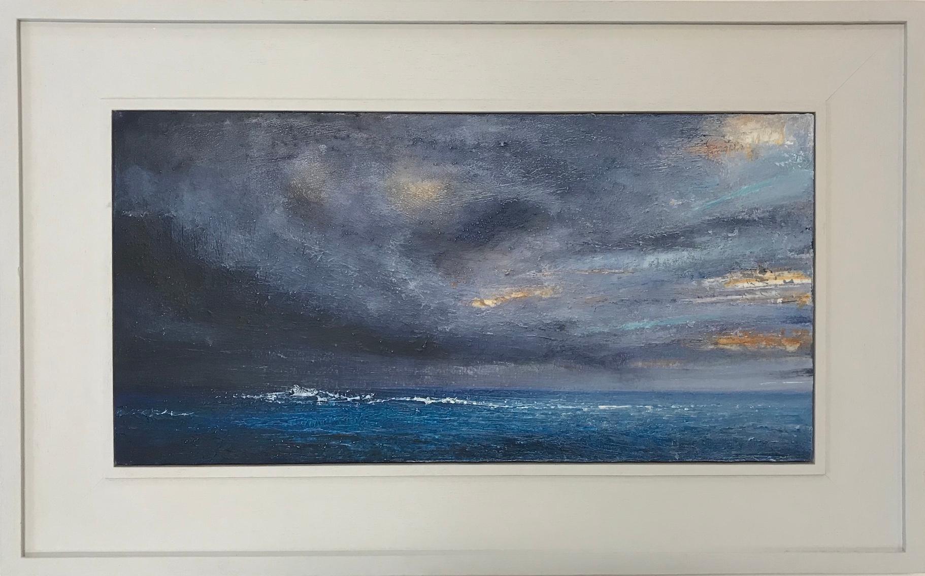 Alison Groom
Tropical Storm
Original Painting
Oil over Acrylic Textured Ground on Board
Image Size: H 26cm x W 51cm
Framed Size: H 42cm x W 67cm x D 3cm
Framed and Ready to Hang
Signed
Please note that any insitu images are purely an indication as