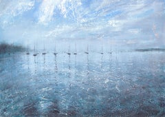 Harbour Ripples, Coastal Painting, Original Landscape Paintings, skyscape