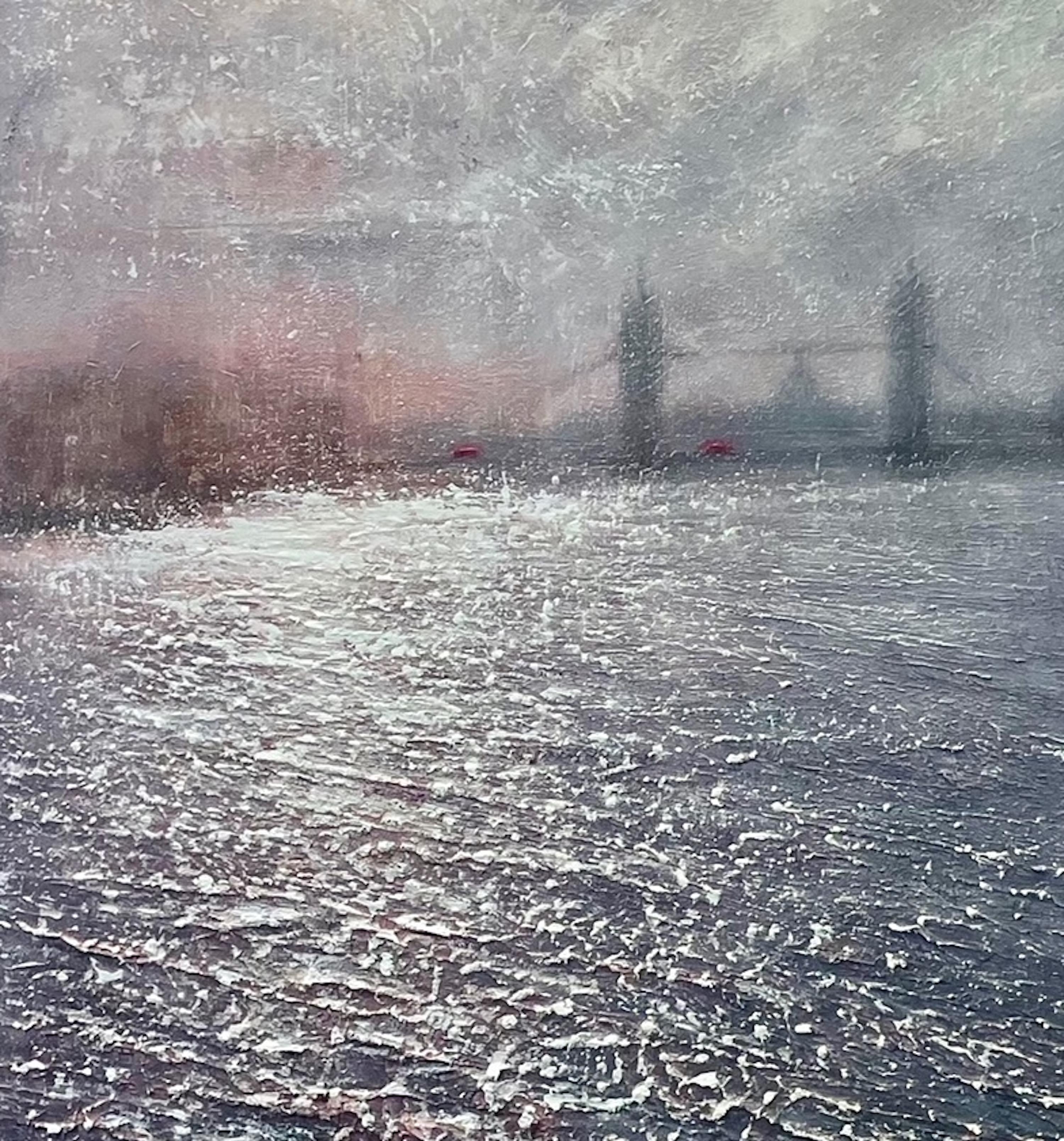 Tower Bridge Ripples, Alison Groom, Impressionist Style Cityscape Art, London  For Sale 1