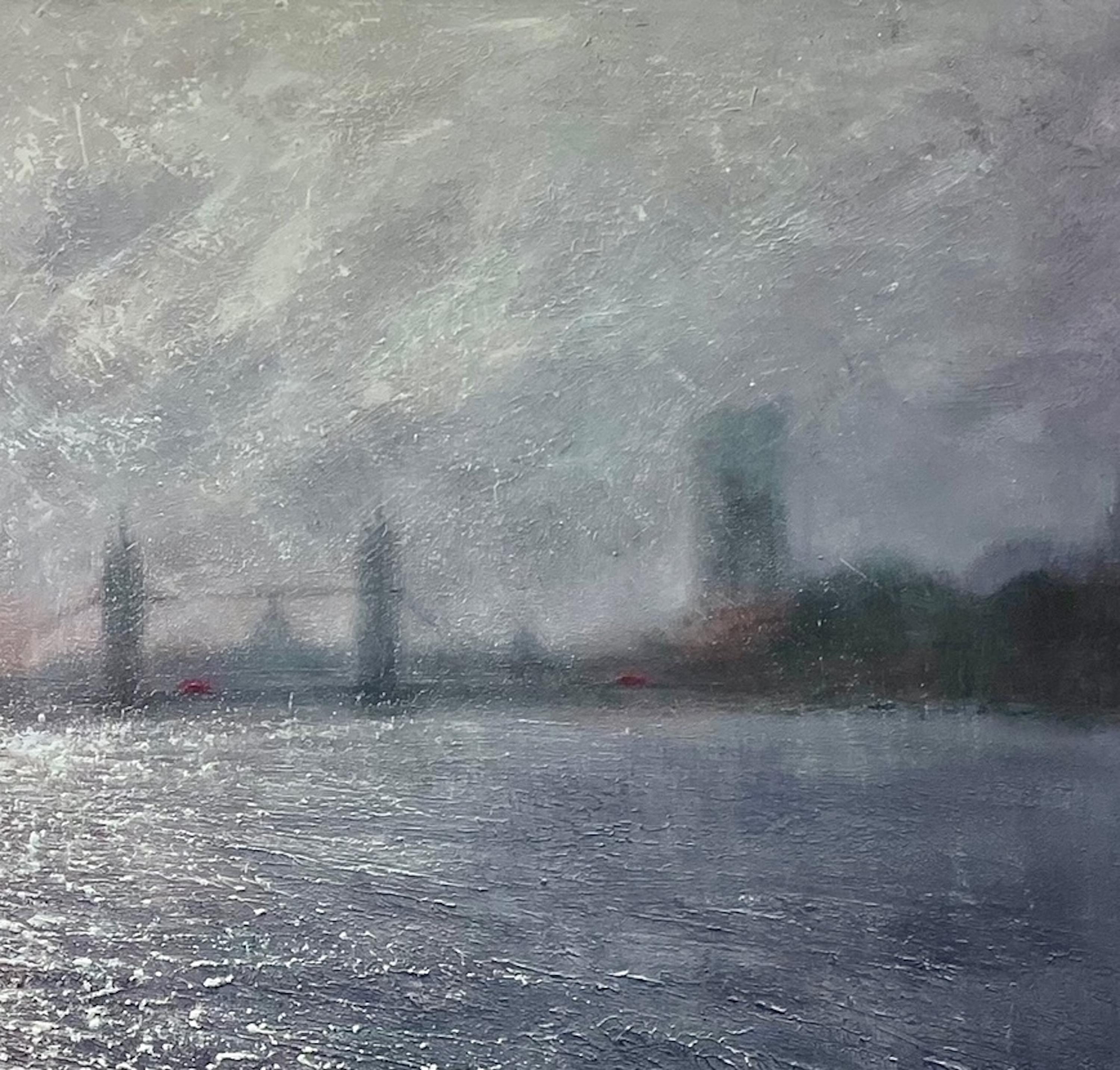 Tower Bridge Ripples, Alison Groom, Stadtbild-Kunst im impressionistischen Stil, London  im Angebot 3