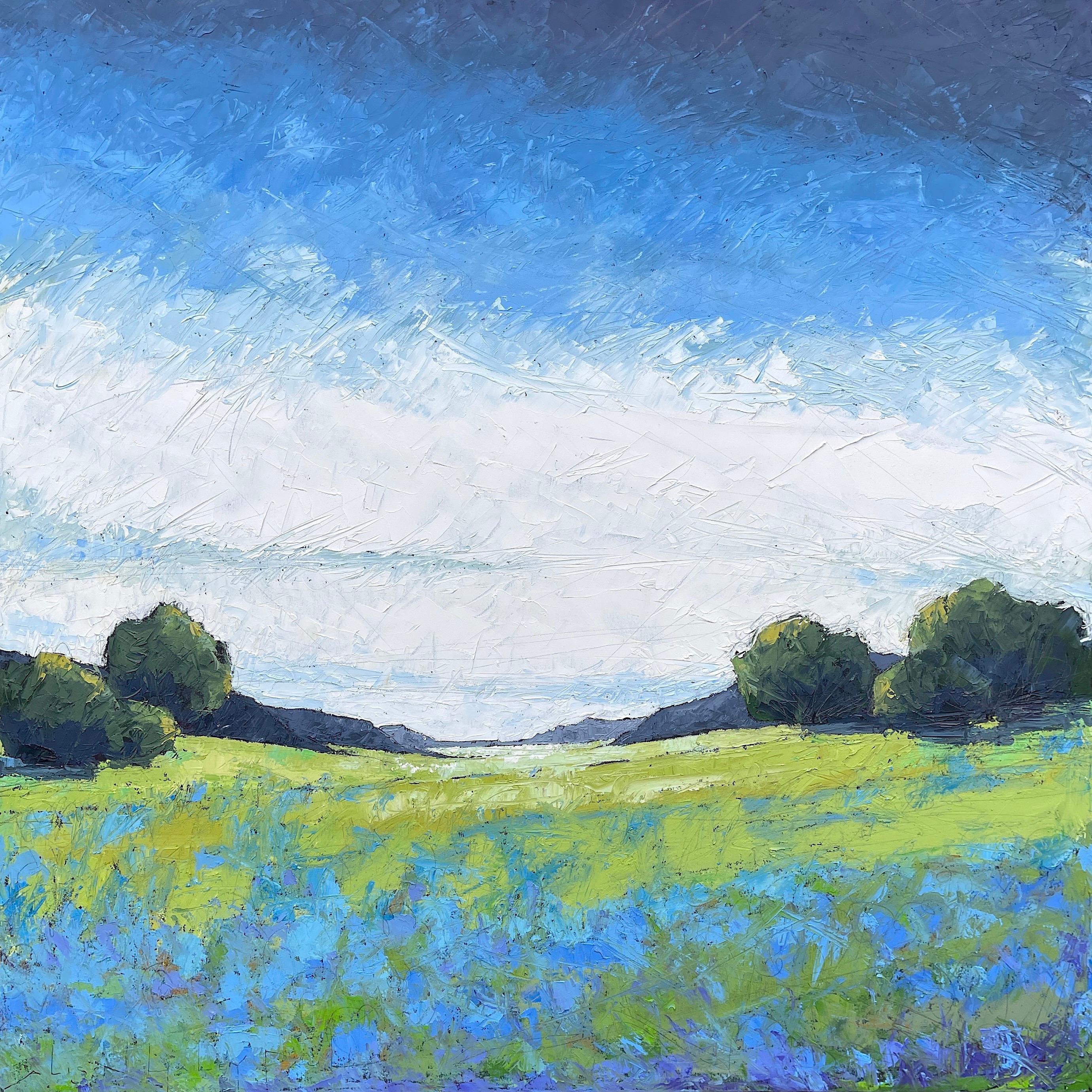 Alison Haley Paul Landscape Painting - Bluesy
