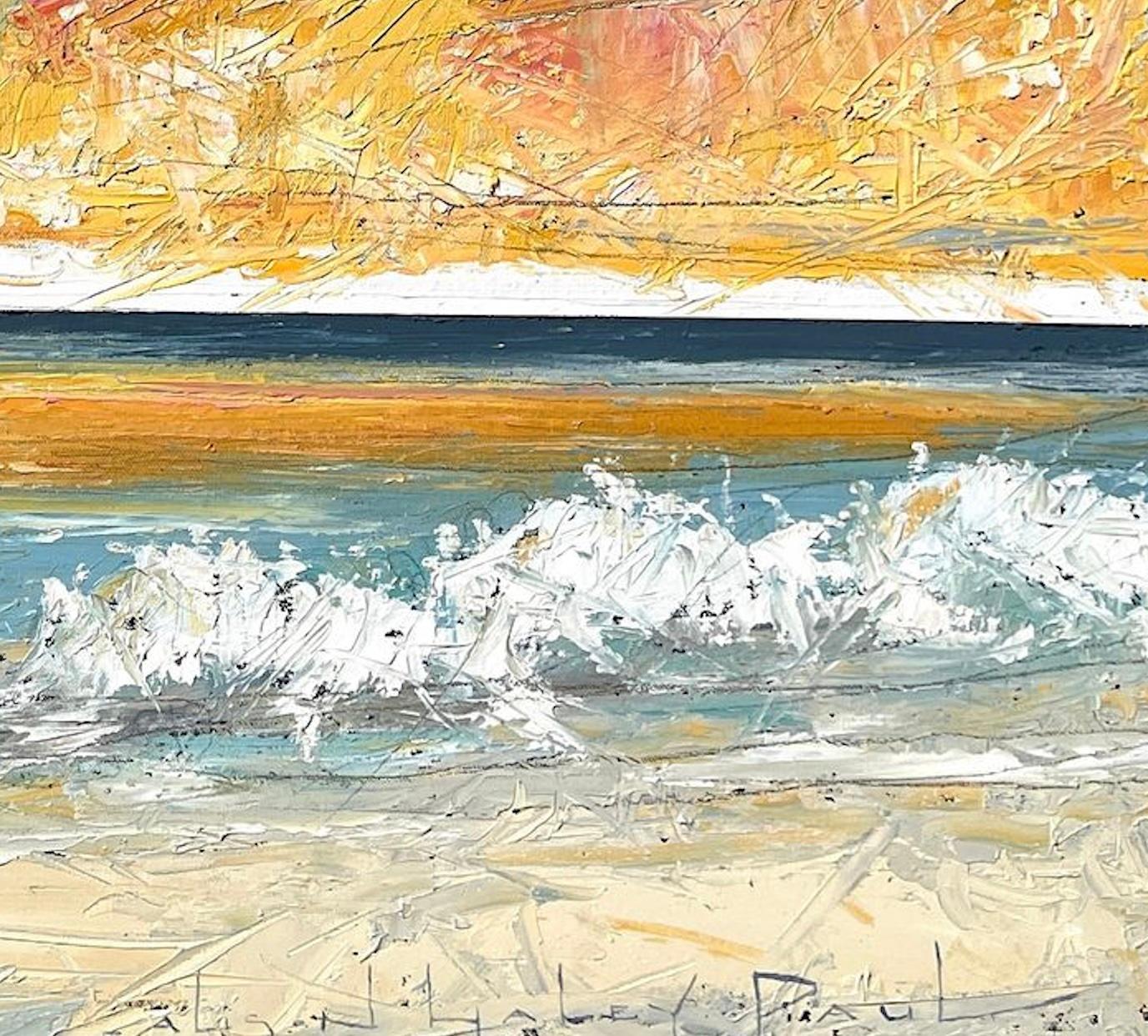 Óleo, cera, pigmento, carboncillo y grafito sobre lienzo

Alison Haley Paul es una pintora contemporánea de paisajes profusamente texturizados y llenos de matices de color. Su obra evoca connotaciones y recuerdos geográficos: aquel verano que