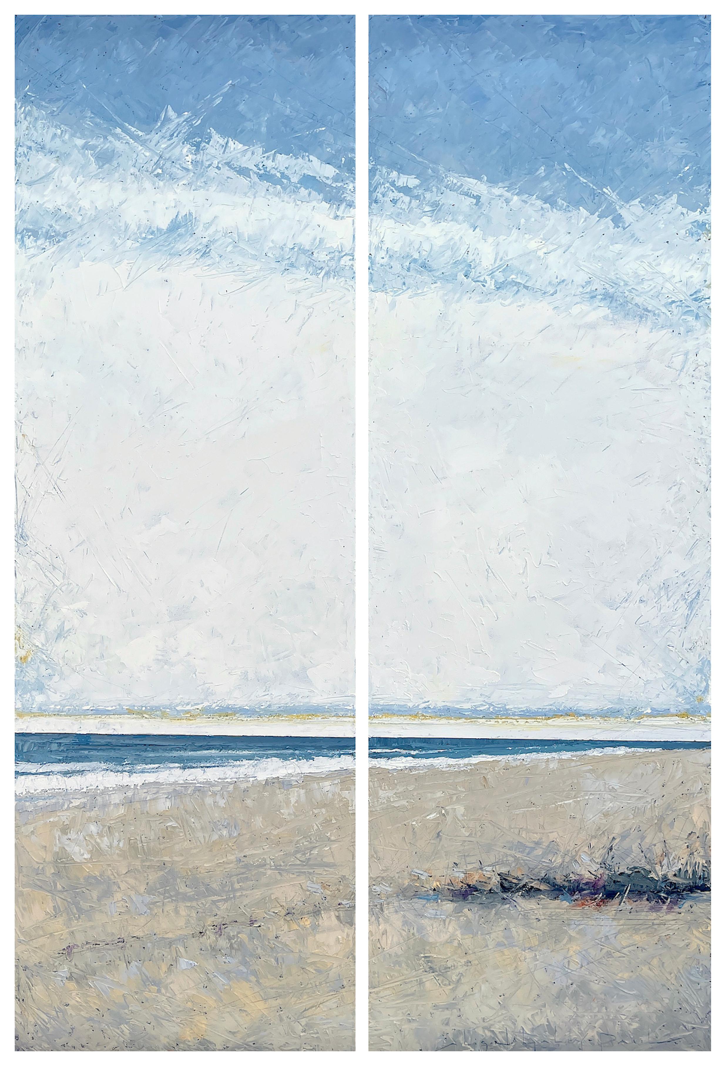 Alison Haley Paul Landscape Painting - Continuing- diptych