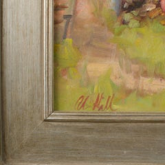 Alison Hill 'American, Late 20th Century' "Fishing Shacks" Painting