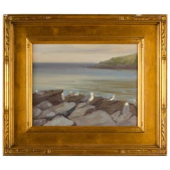 Vintage Alison Hill 'American, Late 20th Century' Seagulls on the Rocks