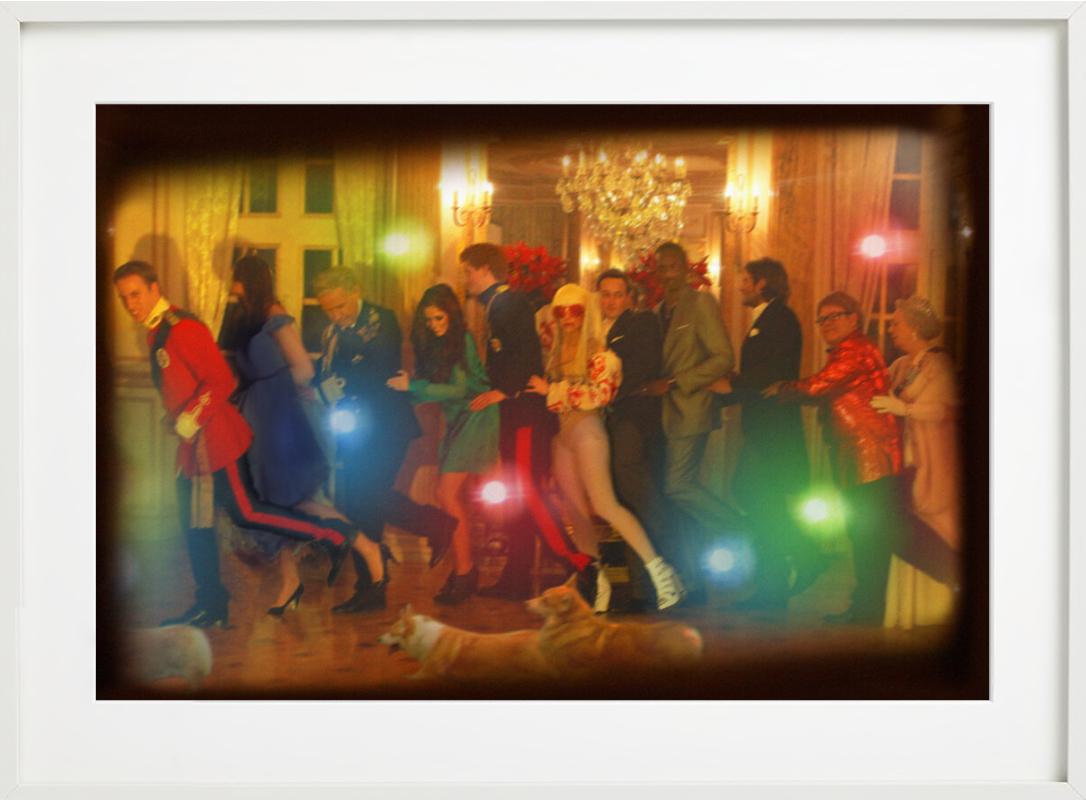 Conga - Lookalikes of the Royal Family Partying, Fine Art Photography, 2016 - Brown Figurative Photograph by Alison Jackson