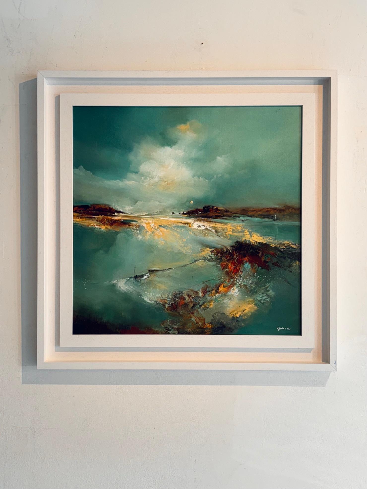 Ein Tanz des Lichts - abstraktes Landschaftsgemälde in Öl - zeitgenössisches Kunstwerk – Painting von Alison Johnson