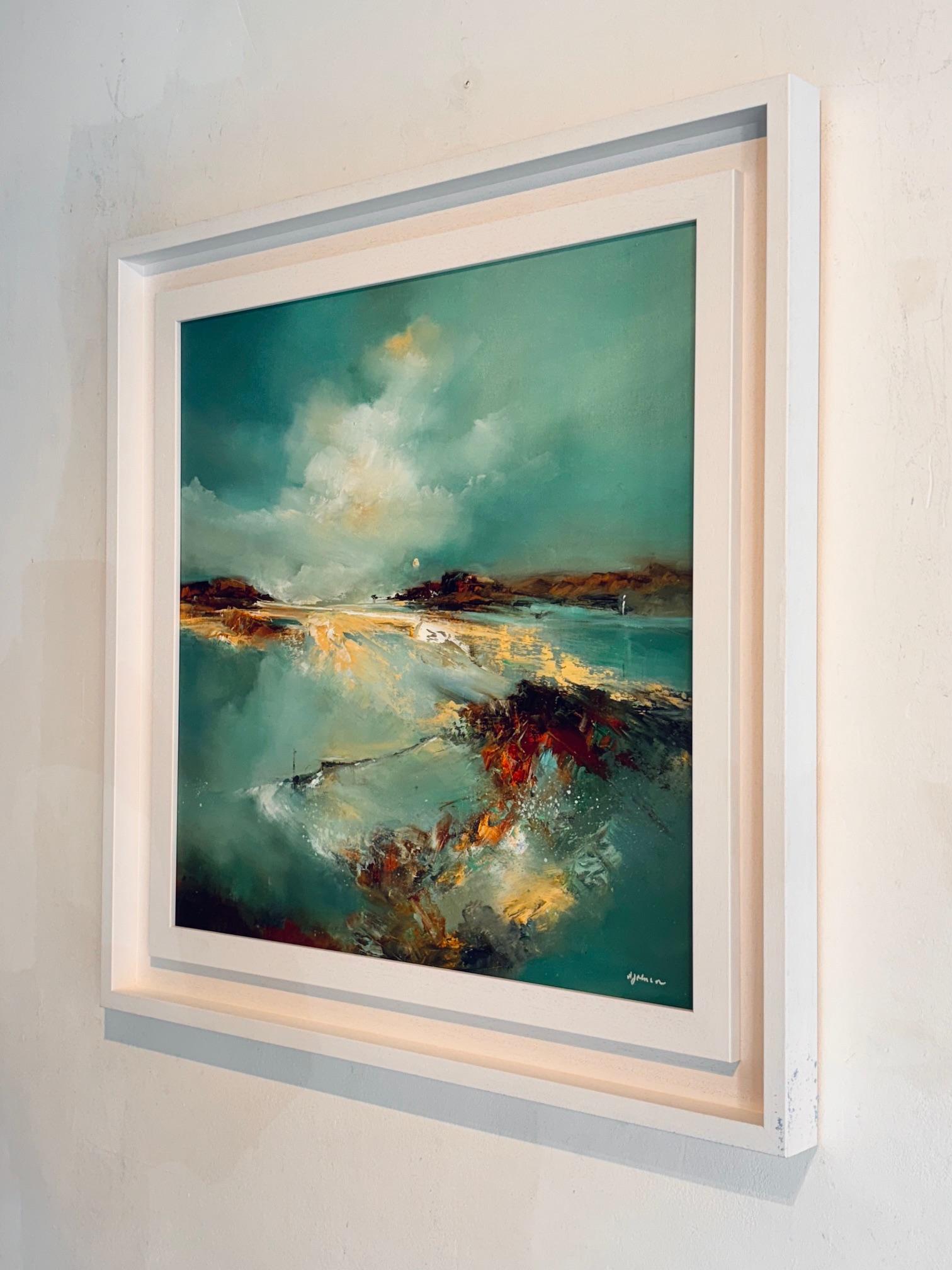 Ein Tanz des Lichts - abstraktes Landschaftsgemälde in Öl - zeitgenössisches Kunstwerk (Abstrakter Expressionismus), Painting, von Alison Johnson