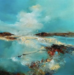 A Dance of Light-original oil abstract landscape painting - contemporary artwork