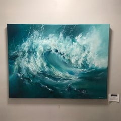 Alison Johnson, The Break, peinture à l'huile originale texturée