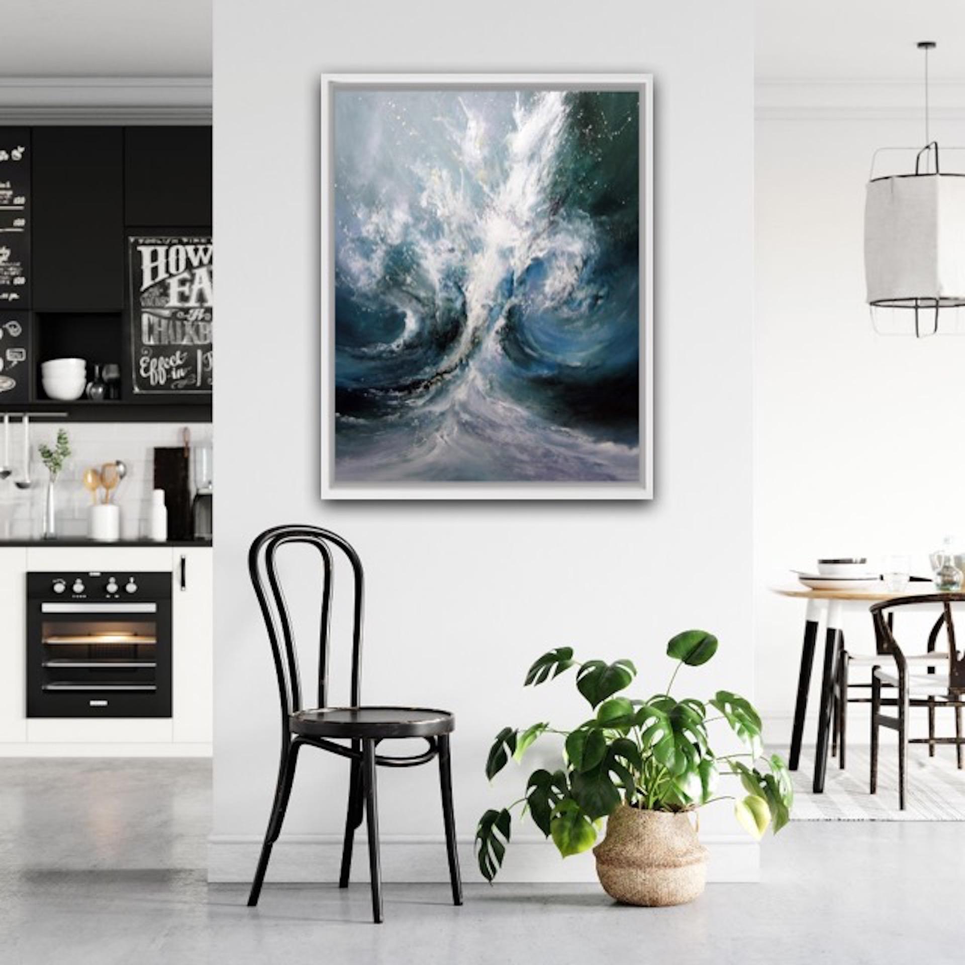 Alison Johnson, Los Jets, Pintura con textura, Pintura original, Arte asequible en venta 2