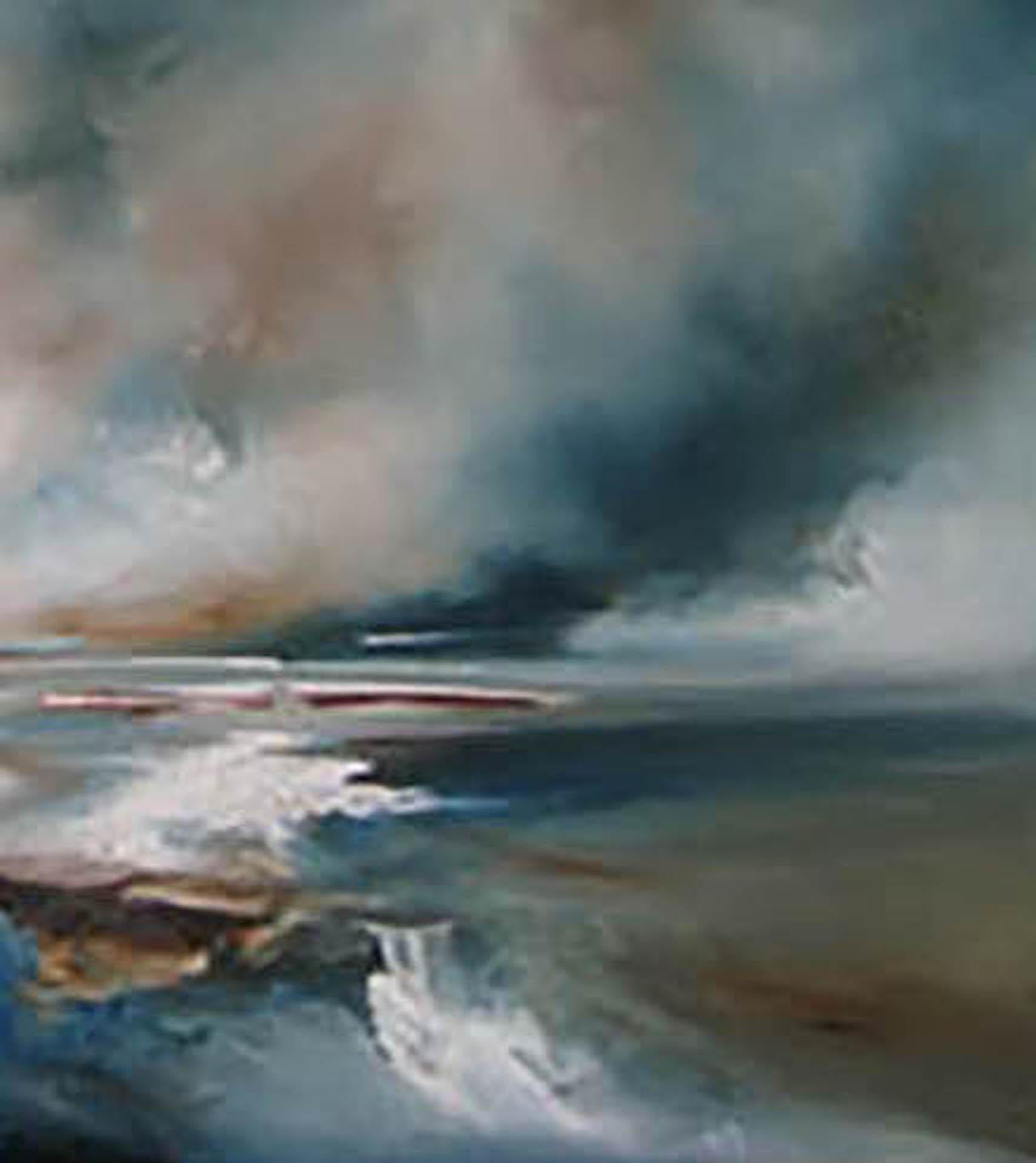 Distance, Alison Johnson, Original Seascape Painting, Contemporary Affordable Art For Sale 3