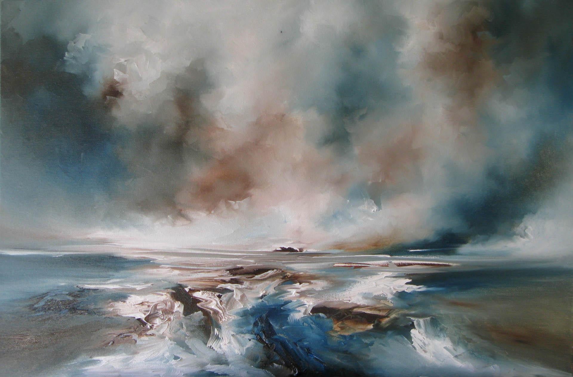 Distance, Alison Johnson, Original Seascape Painting, Contemporary Affordable Art