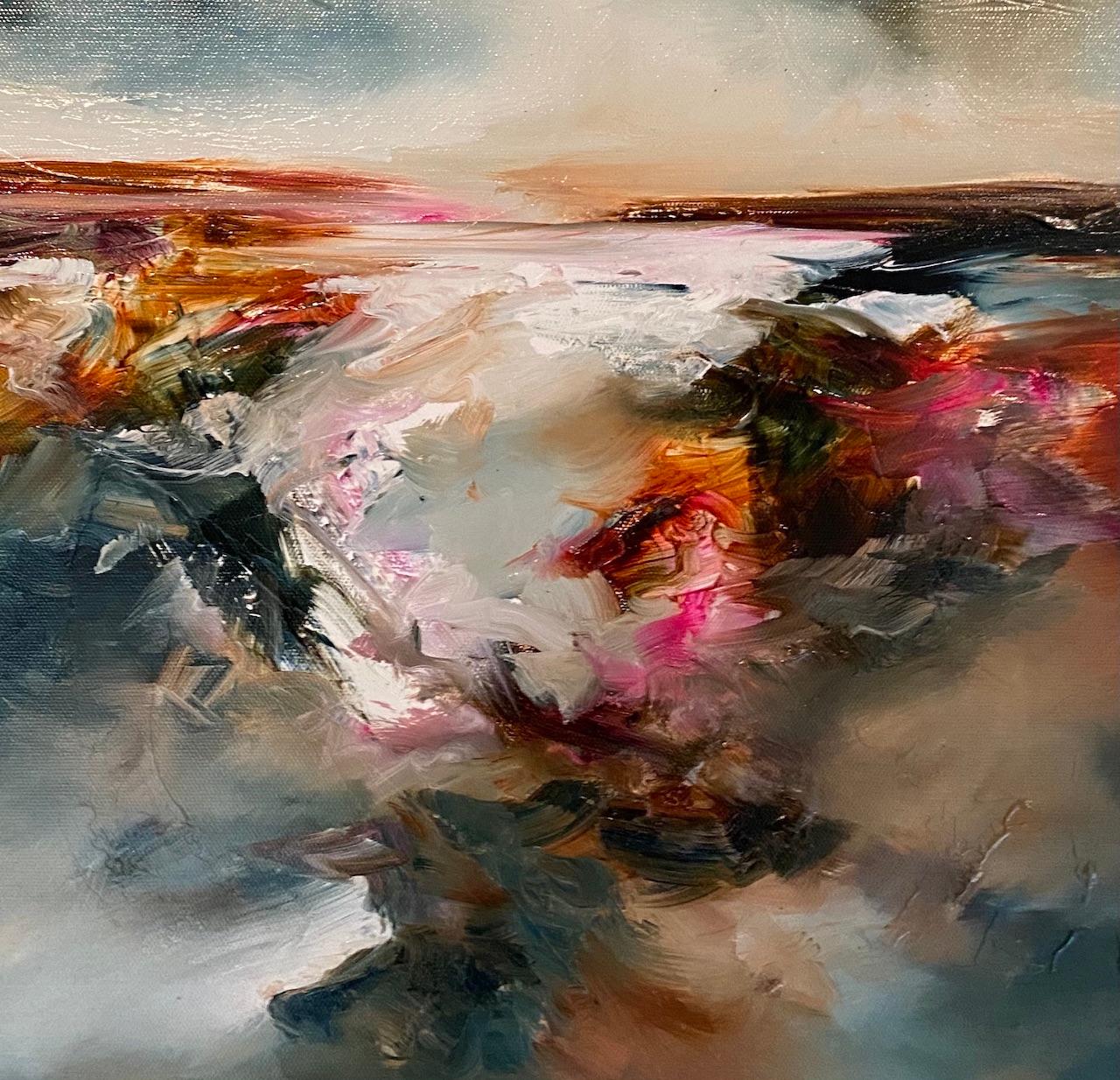 Paesaggio marino drammatico - Painting di Alison Johnson