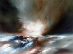 Alison Johnson, Bright Art, Peinture de paysage marin contemporaine Drift Expanse