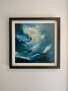 Fly Free - pintura original al óleo paisaje abstracto - arte surrealista contemporáneo